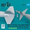 RESKIT RS72-0576 GBU-10 Paveway I laser guided bombs with BSU-37/B fin and BSU-3A/B wing (slow speed) thermally protected (2 pcs) (3D Printed) 1/72